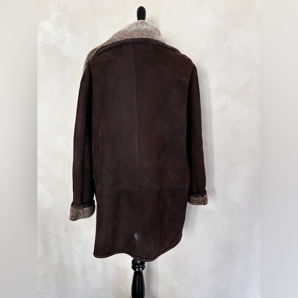 Doncaster leather sheep skin lined coat - Picture 5 of 8